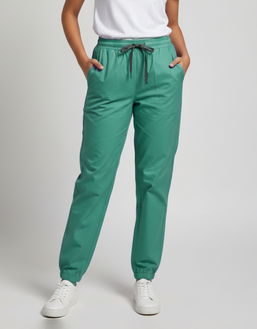 Womens Green Scrub Pant