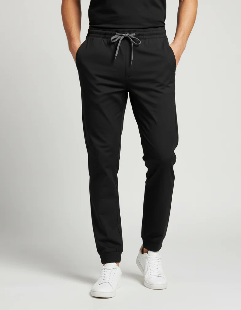 1_86892ab0-028a-472a-87fa-8c7fd2277014 Mens Black Scrub Pant - Image 1