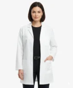 White Cotton Unisex Lab Coat - Image 2