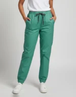 Womens Cotton Green V-Neck Scrub - Image 3