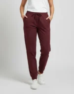 Womens Cotton Maroon V-Neck Scrub Set - Image 3